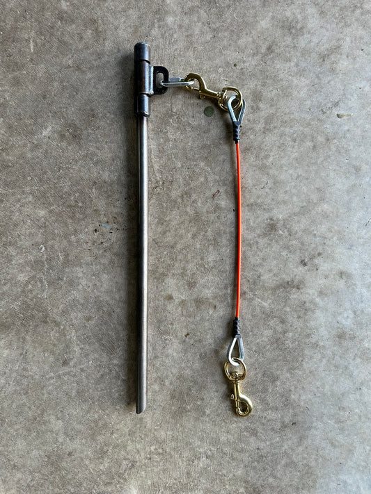 Swivel Stakes (comes with 24" drop), heavy duty for dogs